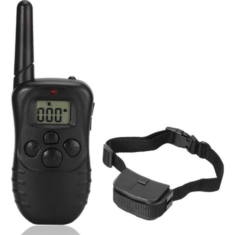 300M Collier de Chien électrique à Distance Choc Vibration Collier de Dressage pour Animaux de Compagnie Anti-Pluie avec écran LCD H356 (1/5)