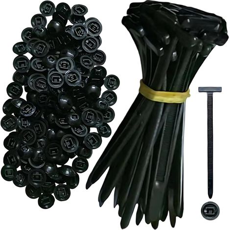 100 boucles autobloquantes universelles, adaptées aux fixations autobloquantes, aux accessoires automobiles, aux accessoires ménager (1/5)