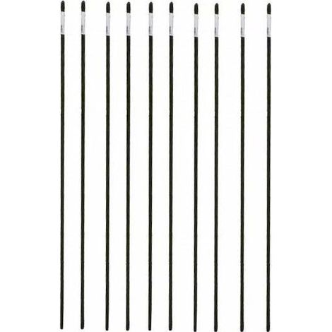 Multitanks – Lot de 10 tuteurs en acier plastifié 120 cm – Résistants aux intempéries et UV – Pour potager et jardin d'agrément