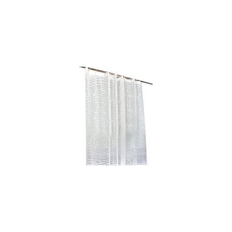 Rideau de Douche Anti Moisissure 180 X 200 cm, 3D Semi Transparent EVA Rideaux de Douche Lavable avec 12 Crochets, Imperméable Antibactérien Séchage (1/5)