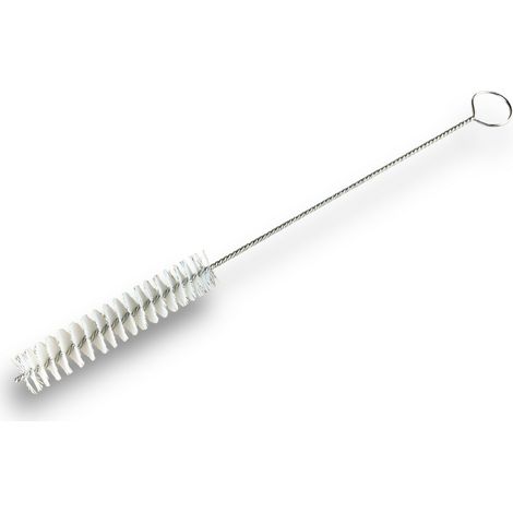 Goupillon NYLON multifonction Ø 20 mm Longueur 300 mm Garnissage 100 mm Ramonage brossage curetage nettoyage Conduits tubes tuyaux Manche acier torsadé Kibros 13020 300N