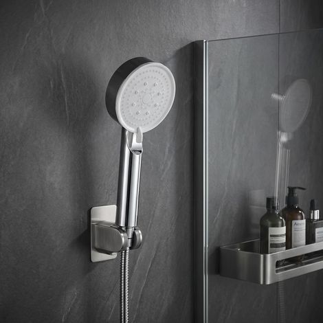 SUNABBING Pommeau de Douche Haute Pression, 5 Types de Jets, Finition Chrome Argenté, Anti-Calcaire et Économie d’Eau, Douchette à Main pour Salle de Bain (1/5)