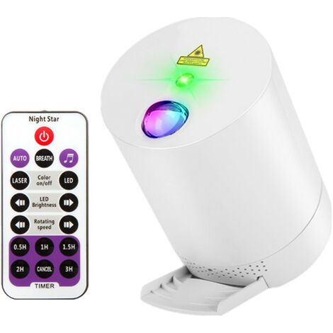 Projecteur océanique avec ciel étoilé et galaxie, télécommande, luminosité réglable, pour chambre à coucher ou chambre d'enfant. (1/5)