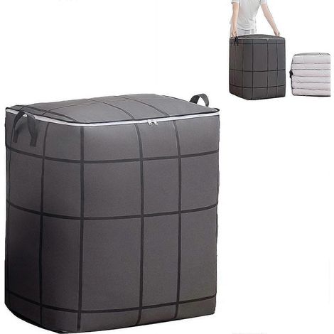 Sacs de rangement pliables zippés 140 L + 1 sac 110 L organisateurs placard poignée renforcée couvertures vêtements (1/5)