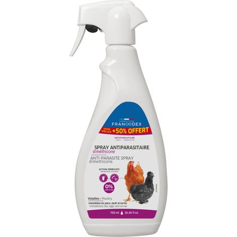 Spray Antiparasitaire diméthicone 750 ml pour Volailles - Francodex (1/2)