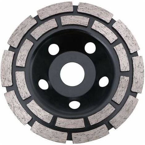 Disque diamant à meuler béton 125 x 22,2 mm double rangée - Meule diamantée universelle pour poncer béton, pierre, granit, chape, maçonnerie (1/5)