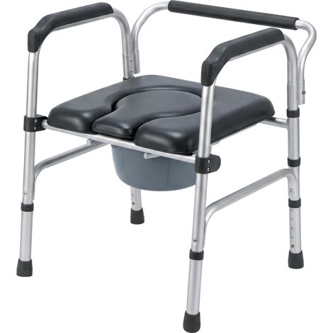 Levede 3 in 1 Commode Chair Folding Shower Chair Toilet Seat Riser Adjustable