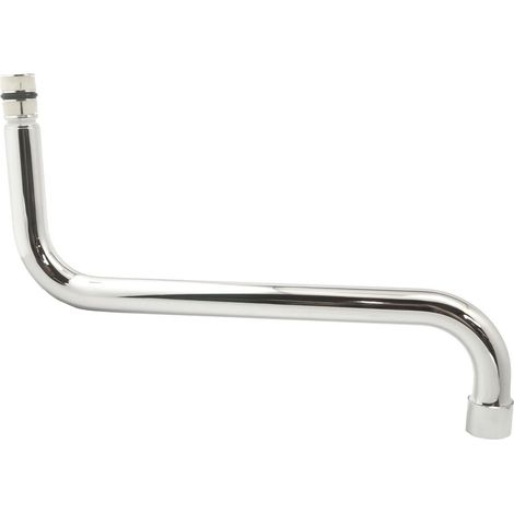 Grohe S-Auslauf Chrom, Bogenauslauf für Eurosmart Einhand-Spültischbatterie Wandmontage, Länge 240mm (1/4)