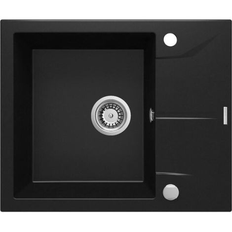 Fregadero de granito de un solo seno con escurridor nero nero ZQN N11A