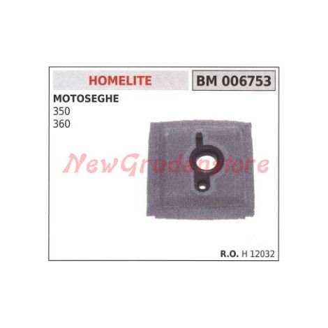 Filtro aria HOMELITE motosega 350 360 006753
