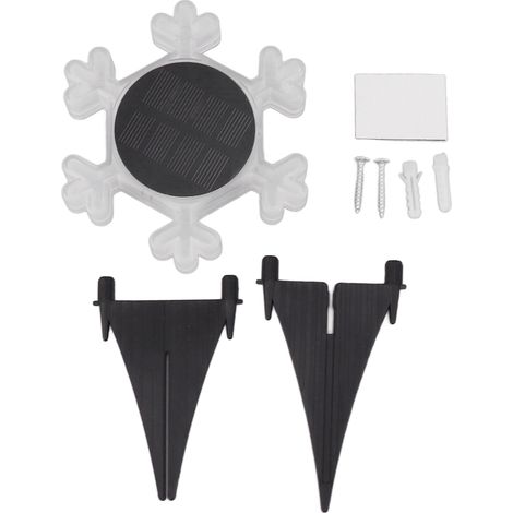 Ortviai Guirlande solaire en forme de flocon de neige pour extérieur – Étanche IP65, 3 modes d’éclairage, lumière chaude