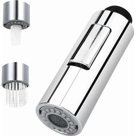 Douchette Extractible Robinet 2 modes Robinet Pulvérisateur de Cuisine Douchette de cuisine extractible Pommeau de douche de rechange en plastique Pommeau de douche pour salle de bain cuisine, (1/5)