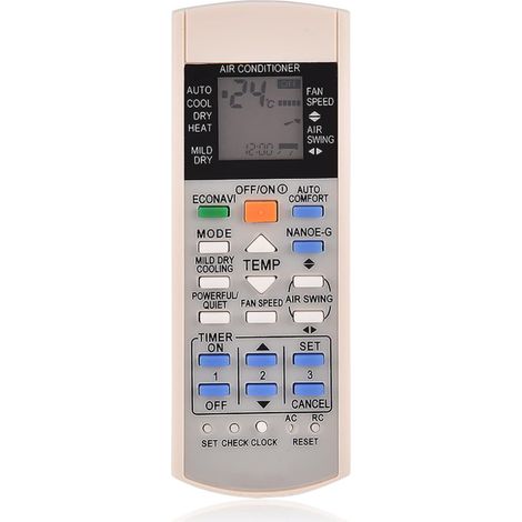 Control remoto universal para aire acondicionado, control remoto de repuesto, compatible con AVCE A75C3300 A75c08 A75c3706 A75c3708 (1/5)