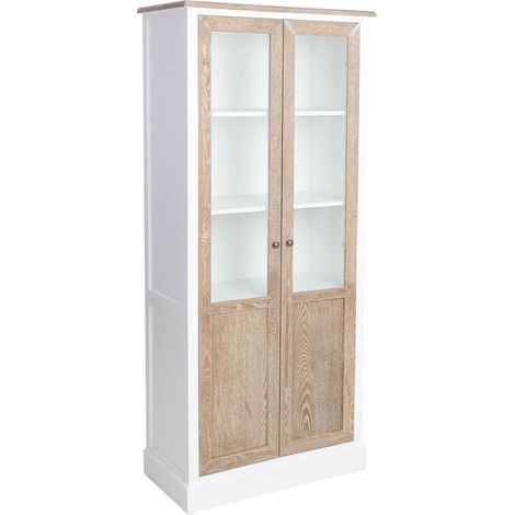 Vitrina de madera marrón 81x40x180h cm (1/5)