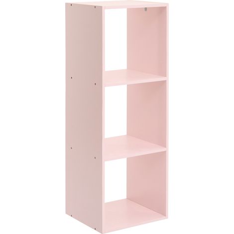 Meuble de rangement modulable 3 cases Rose 32x30x95 cm (1/2)