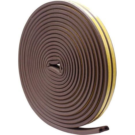 Bande de Joint P-Profil 2x6M Boudins de Portes Autocollant en Mousse Anticollision Joint Fenetre Isolation Bande de Joint d'étanchéité en Caoutchouc pour la Fenêtre/le Fond de la Porte Marron (1/4)