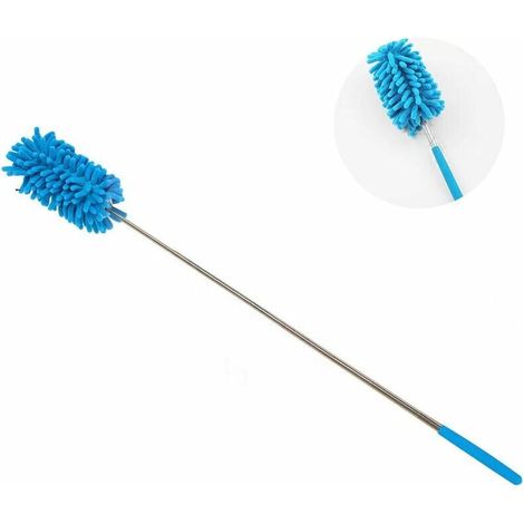 6pcs Telescopic feather duster can be extended for a long time, blue, 25cm