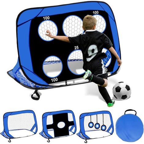 Buts de football enfants avec sac de transport, 4 modes, intérieur/extérieur, cadeau garçons filles 6-12 ans (1/5)