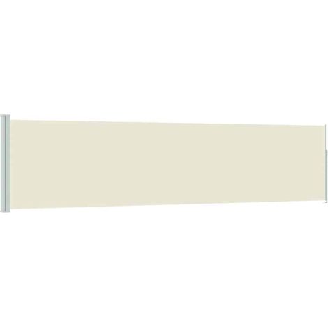 Auvent Marquise latéral rétractable de patio, Store Banne pour Jardin Balcon Terrasse, 120x500 cm Crème OIB8707E (1/5)