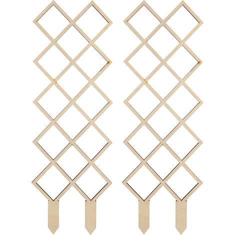 Tuteur En Bois - Pour Plantes Grimpantes Et Fleurs - 40,5 x 14 x 2 cm - Usage Extérieur Et Intérieur - 2 Pièces (1/5)