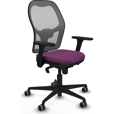 Jorquera sincro malla gris similpiel morado brazos 3D base nailon ruedas 65mm engomada (1/5)