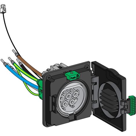 Schneider Electric – Bloc prise t2s wallbox 22kW – 3 phases – Intensité 32A – Longueur câble 5m – Pour recharge voiture électrique