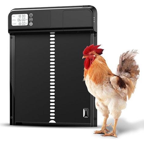 Porte automatique pour poulailler Chronométrage et manuel de porte de poulailler intelligent IPX3 interrupteur pour portes en aluminium pour poulets pour canard (1/5)