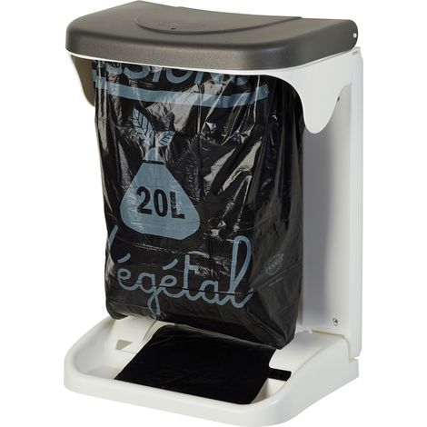 Rossignol – Poubelle automatique 20L pour placard cuisine – Ouverture automatique avec porte – 28x18,5x39,5 cm – 100% polypropylène (1/8)