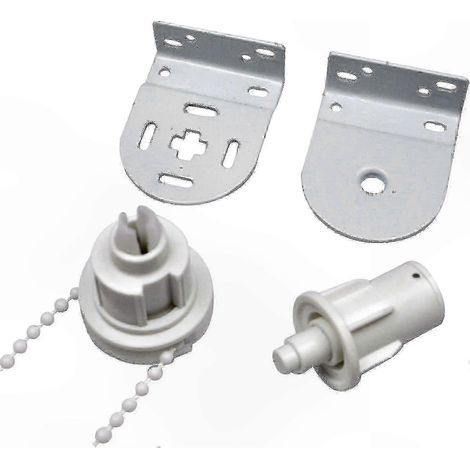 Kit de fixation pour store enrouleur, mécanisme 32mm, chaîne et support métallique, charge max 5kg (1/5)