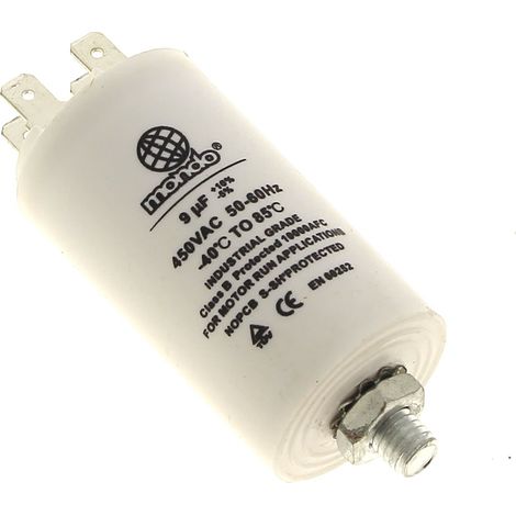 Condensatore, 9µf 400v per asciugatrice electrolux