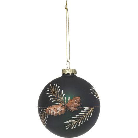 Boule de Noël Verre 90 Moyen Modèle Pomme Pin 2 Assortiments - Feeric lights & christmas