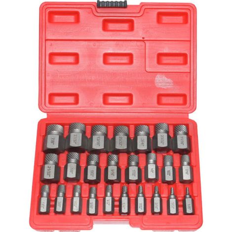 25 Pièces Extracteur de Vis Casse Endommagées, Extracteur de Boulon Goujon, Tourne a Gauche Extracteur pour Toutes Vos Réparations (1/5)