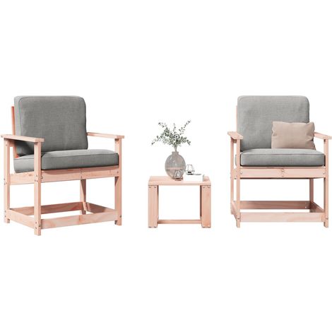 3-tlg. Garten-Lounge-Set Massivholz Douglasie (1/5)