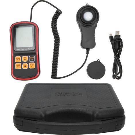 1030 Light Meter Split Digital Illuminance Meter with Temperature Measurement Range Up to 200,000LX for Light Measurement