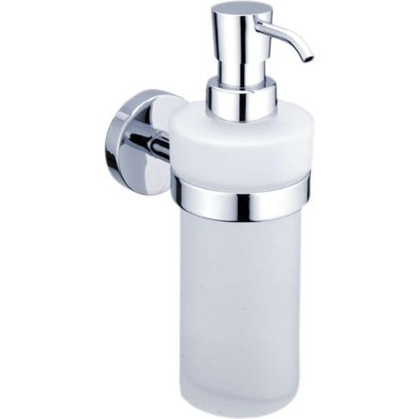 Nimco Unix - Seifenspender mit Halter, 250 ml, mattiertes Glas/Chrom UN 13031W-26