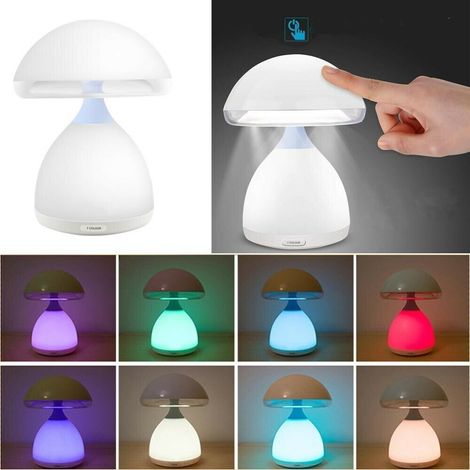 Lampada Led Luce Bianca 7 Colori Rgb . Cromoterapia Lume Lumetto Da Comodino (1/2)