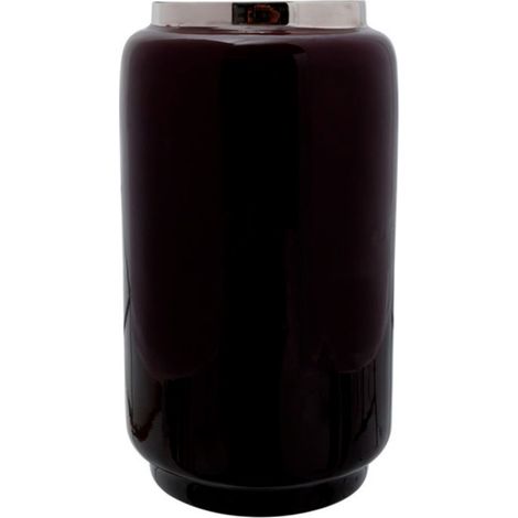 Vase Rond Design "Veronika" 24cm Violet & Argent (1/2)