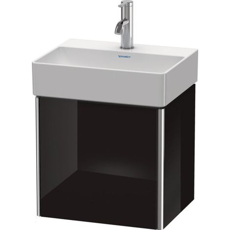 Mueble bajo lavabo XSQUARE 397x434x340mm apertura derecha negro alto brillo (1/3)