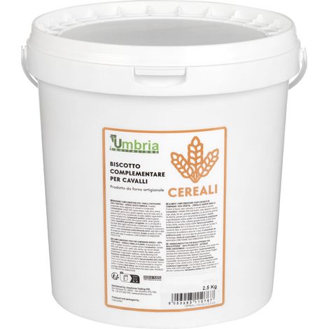 UMBRIA EQUITAZIONE BISCOTTO VEGETALE PER CAVALLI CON CEREALI(2,5 Kg)