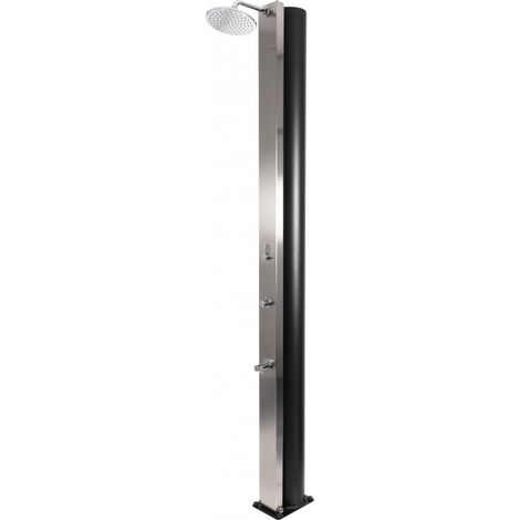 Douche de piscine solaire PULSATE 40L avec rince pieds-Acier inoxydable-Acier inoxydable-17.5 -- (1/5)