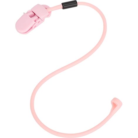 Accessoires pour appareils auditifs en silicone, cordon anti-perte, lanière derrière l'oreille, pince à cheveux anti-chute, lanière anti-perte rose (1/5)