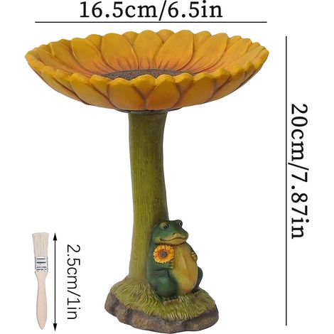 Bird Feeder - Resin - Weatherproof Outdoor Garden Decoration - For Birds And Butterflies - 1 Piece (1/5)