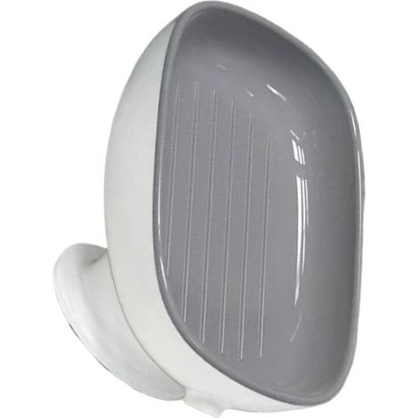 Elegante portasapone in plastica per il piano del lavabo - Grigio