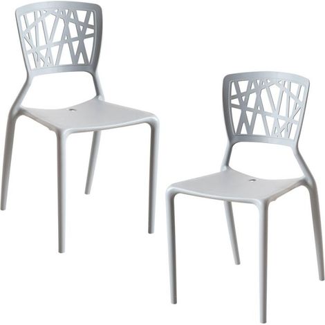Packs Sillas Jardín - Pack 2 Sillas Delta - Gris claro (1/5)