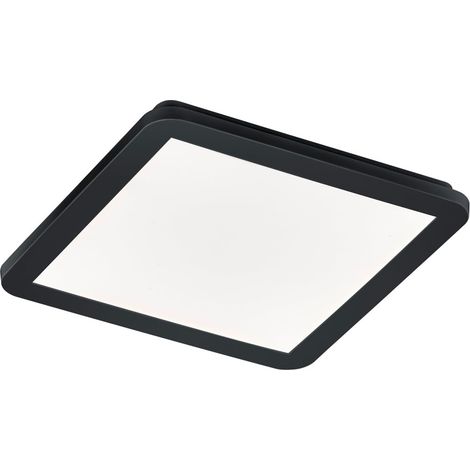 Plafonnier carré en aluminium 3 niveaux avec LED non remplaçable IP44 Intensité variable 1 x 18 W max. 18 W Noir 30 cm (1/5)