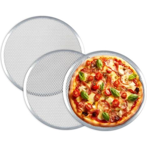Plaque À Pizza - Aluminium - 33 Cm - Pour Four Et Micro-Ondes - Lot De 3 (1/5)