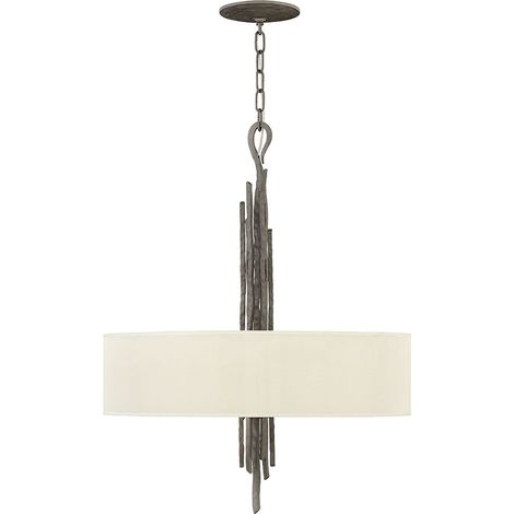 Lampada a sospensione plafoniera lampada a sospensione acciaio bronzo D 61 cm lampada da sala da pranzo (1/4)