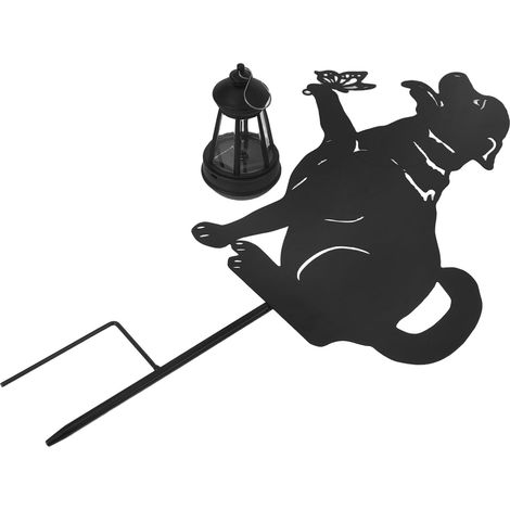 Lampe Solaire à Piquer Pour Jardin Chien En Métal Étanche Led Décoration Pelouse Extérieure Éclairage D’allée Terrasse Piquet Solaire Résistante Aux Intempéries (1/5)