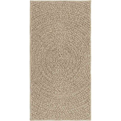 Tapis de sol，Tapis ZIZUR beige 60x110 cm aspect de jute intérieur extérieur CFW926596 (1/5)