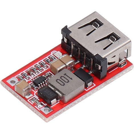 Module abaisseur tension synchro redressement 6-24V vers 5V 3A protection surtension USB chargeur soudure industriel (1/5)